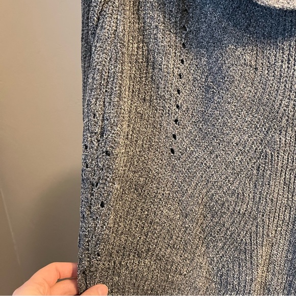 Anthropologie Moth Off the Shoulder Eyelet Sweater - Picture 6 of 9